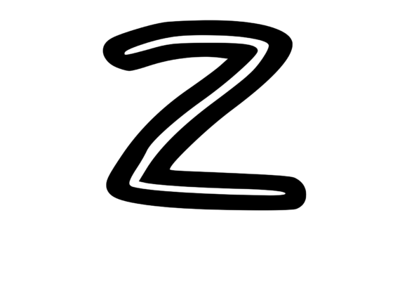 Bold Outlined Comic Mono Letter Z: A Designer's Review
