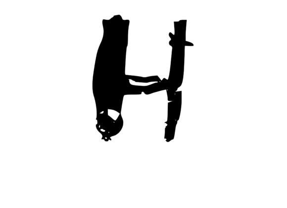 Bold Rotten Decaying Mono Letter H