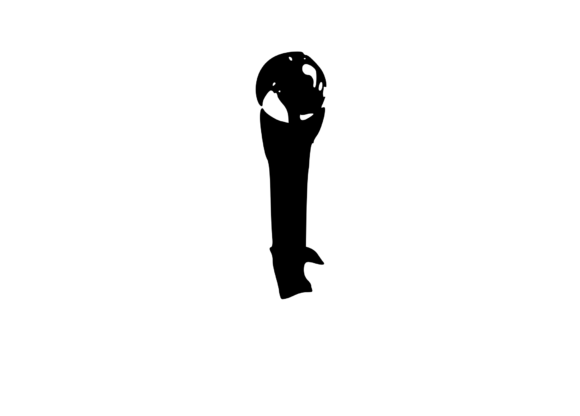 Bold Rotten Decaying Mono Letter I