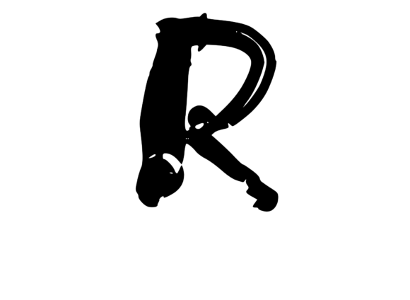 Bold Rotten Decaying Mono Letter R