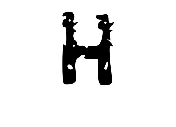 Decaying Rotten Mono Letter H