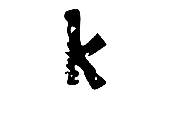 Decaying Rotten Mono Letter K