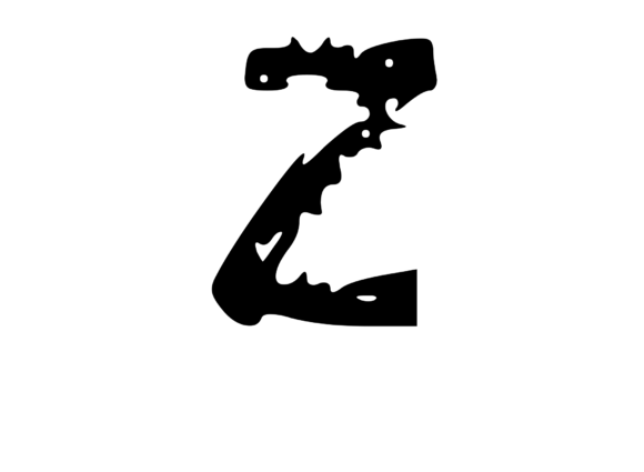 Decaying Rotten Mono Letter Z
