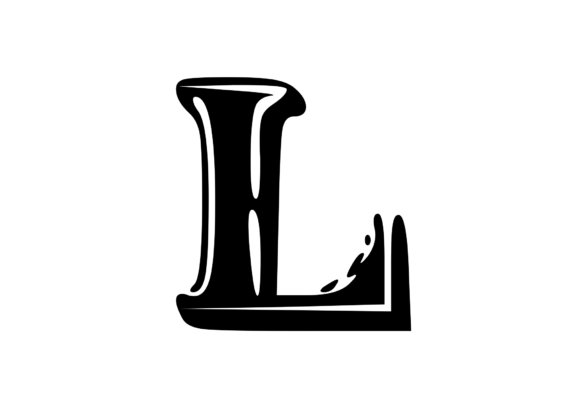 Fun Whacky Playful Mono Letter L V.2