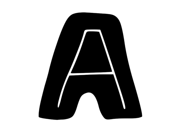 Funky Bold Skeleton Letter a