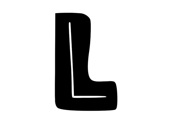 Funky Bold Skeleton Letter L