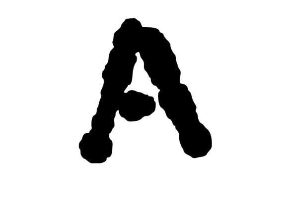 Ink Blot Stain Mono Letter a
