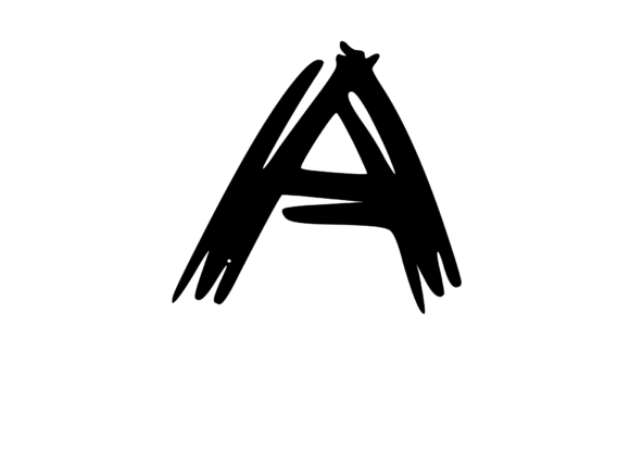 Old Brush Stroked Mono Letter a
