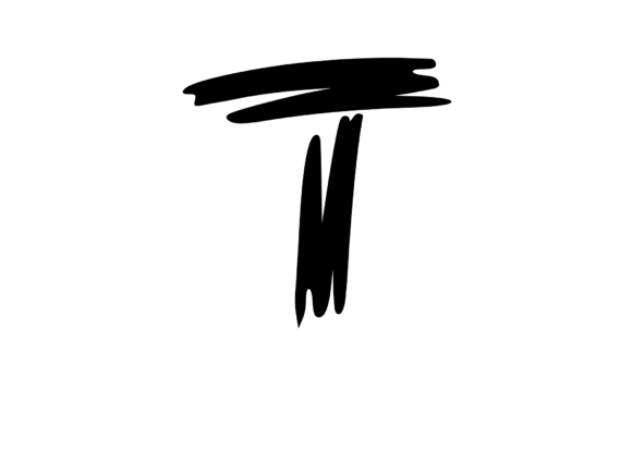 Old Brush Stroked Mono Letter T