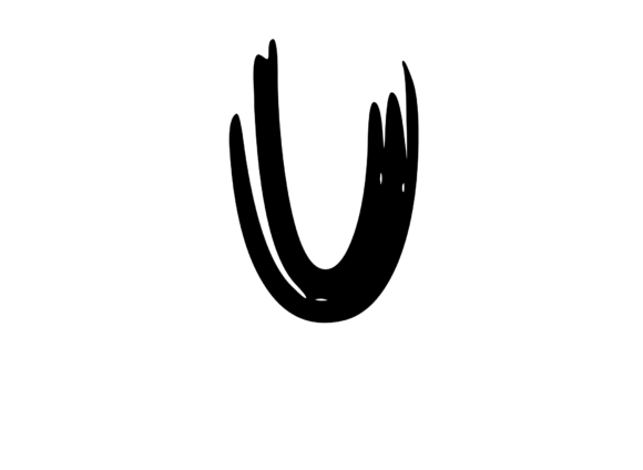 Old Brush Stroked Mono Letter U