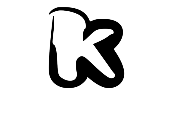 Rounded Fat Marker Pen Mono Letter K