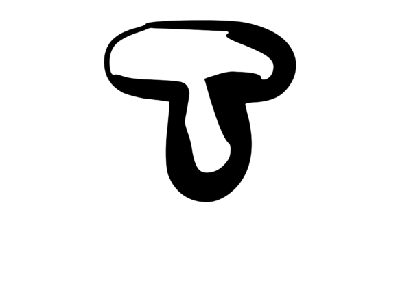 Rounded Fat Marker Pen Mono Letter T