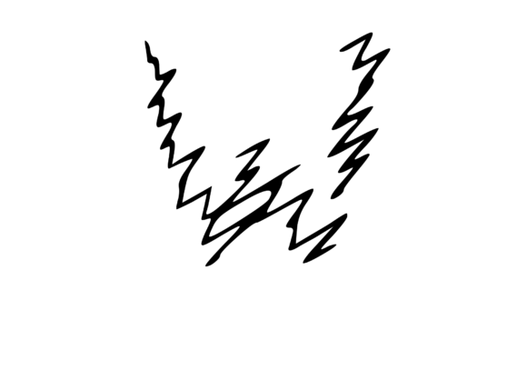 Zapped Comic Shocked Mono Letters W
